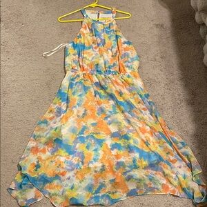 BCBG Multicolor High Low Dress